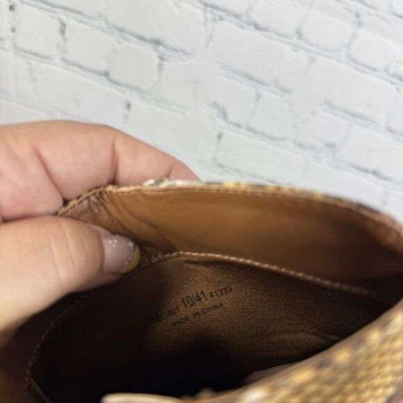 Buckle Chinese Laundry Ankle Booties Women’s Size 10 Animal Print Platform Shoes - Picture 13 of 15